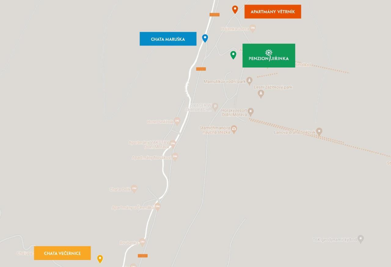 Vetrnik Depandance Hotelu Jirinka Dolní Morava Esterno foto